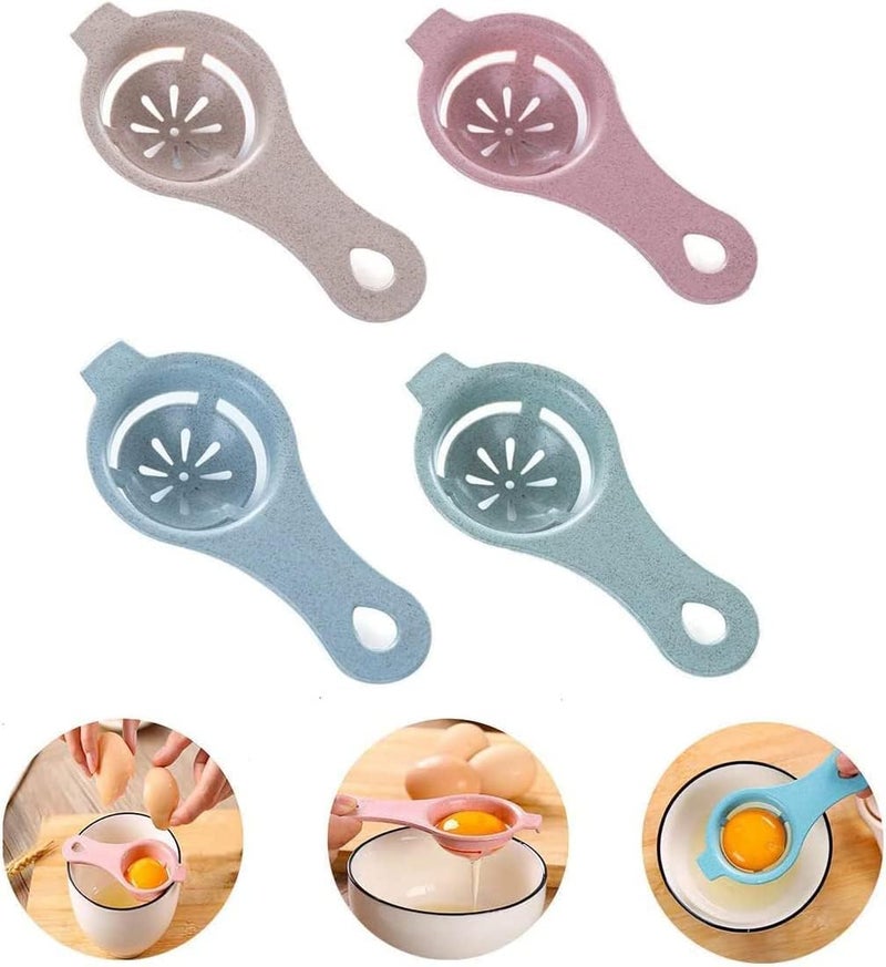 Bamutu 4PCS Egg White Separator Egg Yolk White Separator Egg Separator Egg Whites Strainer Filter Divider Egg Separator Tool Kitchen Baking Gadget - Image 1